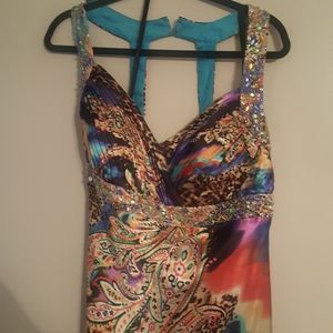 Multicolored formal dress
